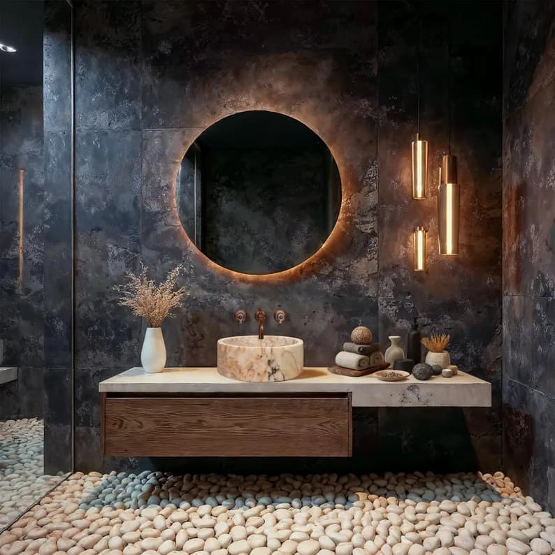 Marble Sink Calacatta Gold, Bathroom Sink, Vanity Top Sink, Vessel Sink, Handcarved Sink, Marble Washbasin, Natural Stone, Custom Size