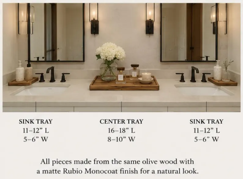 Olive Wood Bath & Vanity Collection