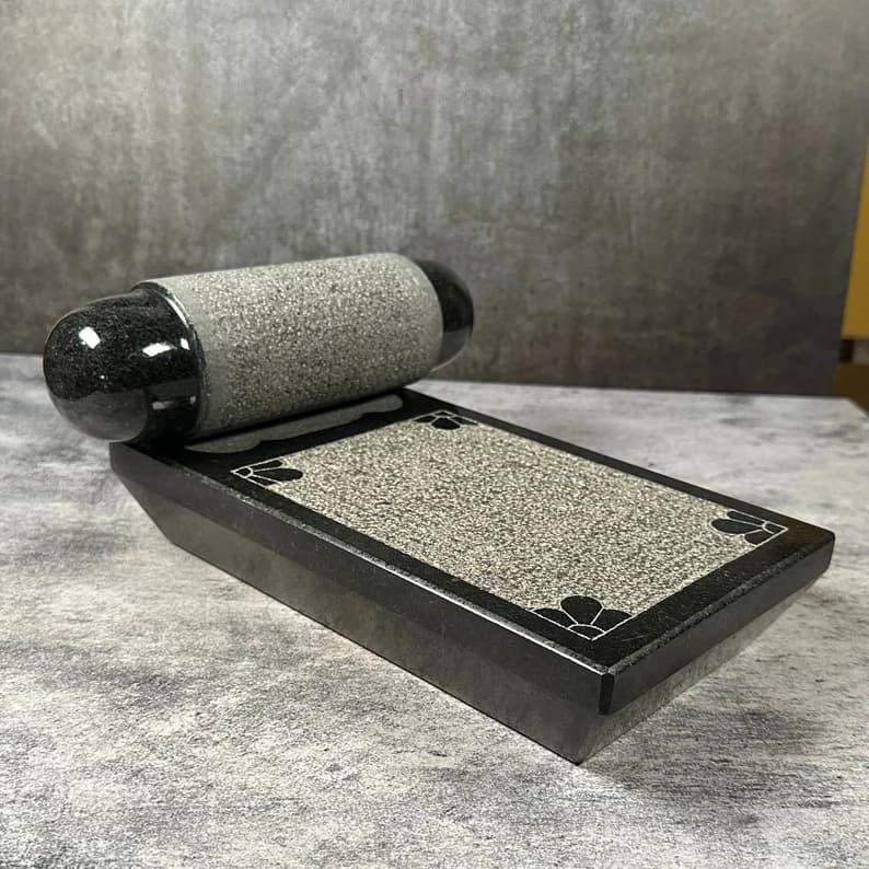 Granite Grinding Stone, Sil Batta, Ammikallu, Stone Spice Grinder, Hand Stone Grinder, Chutney Masala Herb Grinding Slab