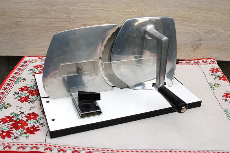 Vintage Jupiter Bread Slicer: 1970s German Kitchen Crank Cutter