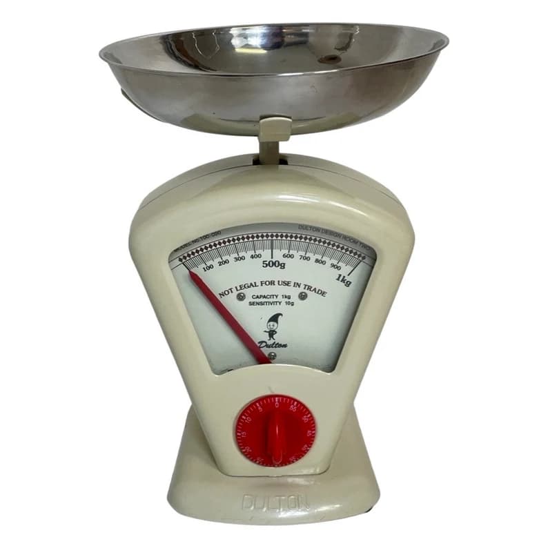 Yasu Sasamoto - Dulton - Industrial vintage Kitchen scale with built in timer - Crème White