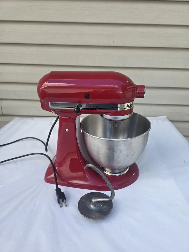 KitchenAid KSM95ER Ultra Power 300W Red Stand Mixer Tested Works Oil Drip