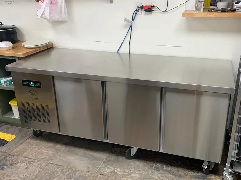 Business Associates Commerical Work Table & Refrigerator